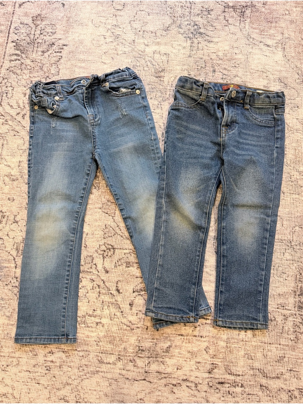 7 For All Mankind Girls Medium Blue Stretch Jeans Duo